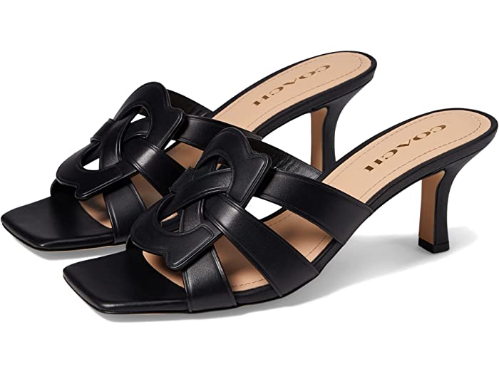 コーチ (取寄) コーチ シューズ レディース ティリー レザーサンダル ミュール パンプス ブランド COACH women Tillie Leather Sandal Black