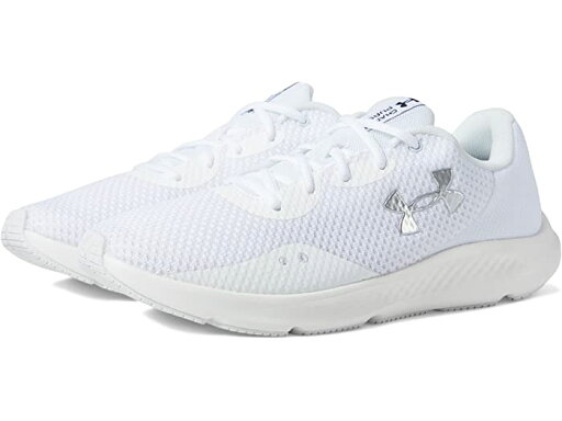 (取寄) アンダーアーマー メンズ チャージド パシュート 3 Under Armour men Charged Pursuit 3 White/White/Metallic Silver (取寄) アンダーアーマー メンズ チャージド パシュート 3 Under Armour men Charged Pursuit 3 White/White/Metallic Silver