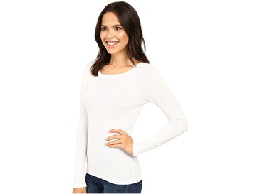 (取寄) マイケル スターズ レディース シャイン エミル ロング スリーブ クルー ネック ティー Michael Stars women Shine Emil Long Sleeve Crew Neck Tee White