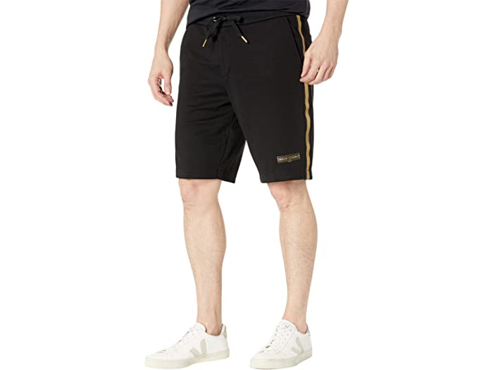 () ޡ˥   ȥ饤ץ ɥȥ 硼 Armani Exchange men Armani Exchange Side Striped Drawstring Shorts Black