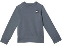 (取寄) アンダーアーマー キッズ ボーイズ ライバル フリース クルー (ビッグ キッズ) Under Armour Kids boys Under Armour Kids Rival Fleece Crew (Big Kids) Pitch Gray/Onyx White