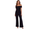 (取寄) エスケイプ レディース オーバーショルダー スキューバ クレープ ジャンプスーツ XSCAPE women XSCAPE Over-the-Shoulder Scuba Crepe Jumpsuit Black