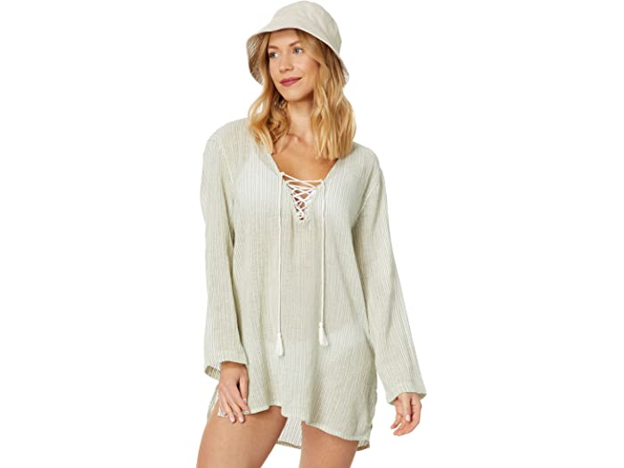 (取寄) ビラボン レディース ブルー スキーズ スイム カバー-アップ Billabong women Billabong Blue Skies Swim Cover-Up Avocado