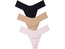 (取寄) ハンキー パンキー レディース ブレスソフト ナチュラル ライズ 3-パック Hanky Panky women BreatheSoft Natural Rise 3-Pack Black/Taupe/Bliss Pink(4)