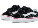 (取寄) バンズ スニーカー キッズ ガールズ オールドスクール V 大きいサイズ Vans Kids girls Old Skool V Floral Black