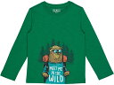 (取寄) エルエルビーン キッズ グラフィック ティー グロウ イン ザ ダーク ロング スリーブ (リトル キッズ) L.L.Bean kids L.L.Bean Graphic Tee Glow in the Dark Long Sleeve (Little Kids) Lawn Green Hiking Bear