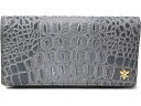 (取寄) アヌシュカ レディース トリプル フォールド Rfid クラッチ ウォレット - 1150 Anuschka women Anuschka Triple Fold RFID Clutch Wallet - 1150 Croco Embossed Silver/Grey