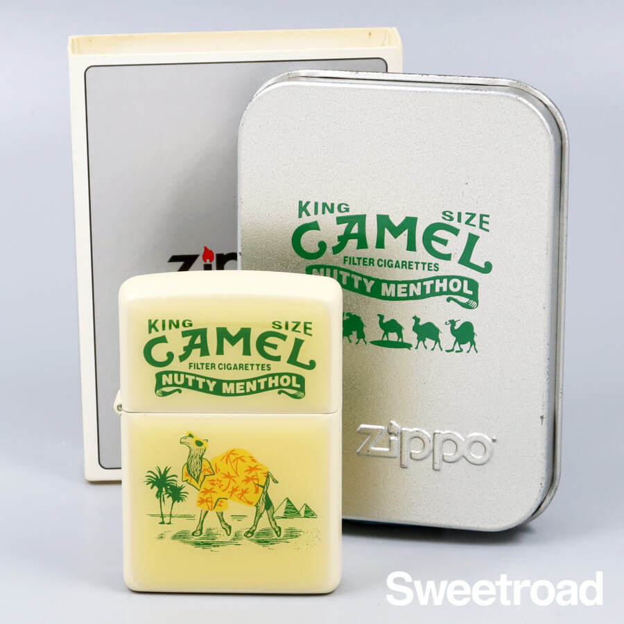 川崎店【ZIPPO／ジッポー】未使用品／CAMEL キャメル／JT／ナッティー メンソール／Nutty Menthol／非売品／懸賞当選品／アロハシャツ柄／2007年製／w-29368