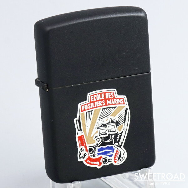 ミリタリーＺｉｐｐｏ 川崎店【ZIPPO／ジッポー】未使用品／ECOLE DES FUSILIERS MARINS／フランス海兵隊学校／ミリタリー／ブラックマット／エッチングペイント／1990年製／vz-207