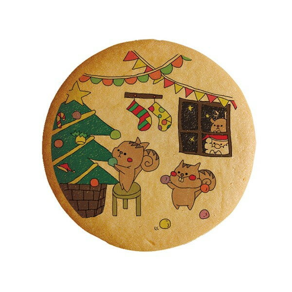 楽天スイーツ工房フォチェッタクッキー イラスト プリント メッセージ りす達のクリスマス お礼 プチ ギフト 洋菓子 お菓子 内祝い 通販 人気 贈り物 おすすめ 有名 フォチェッタ