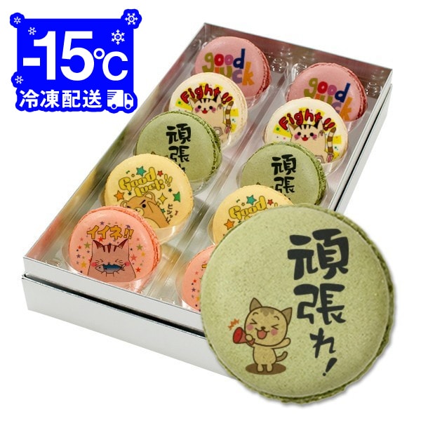 応援 がんばれ お菓子 メッセージマカロン 10個セット プチギフトのサムネイル