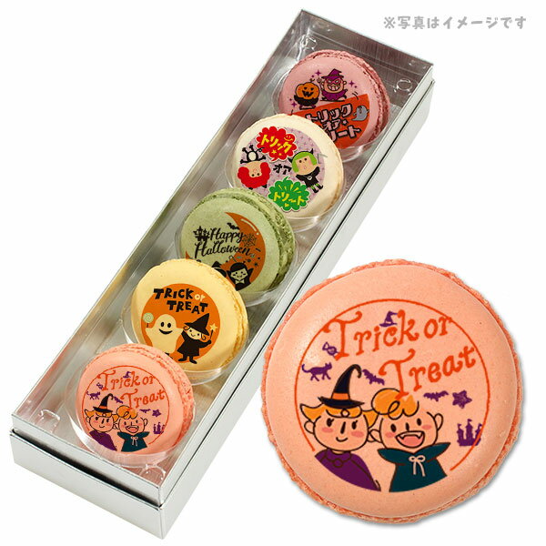 お菓子 メッセージマカロン かわいいキッズがトリックオアトリート 5個セット 手作り スイーツ ギフト