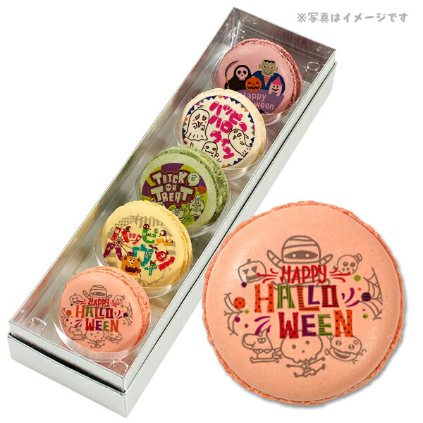 お菓子 メッセージマカロン モンスター大集合 お祭り気分でお祝いパーティ 人気の5つのフレーバーで美味しい 5個セット 手作り スイーツ ギフト