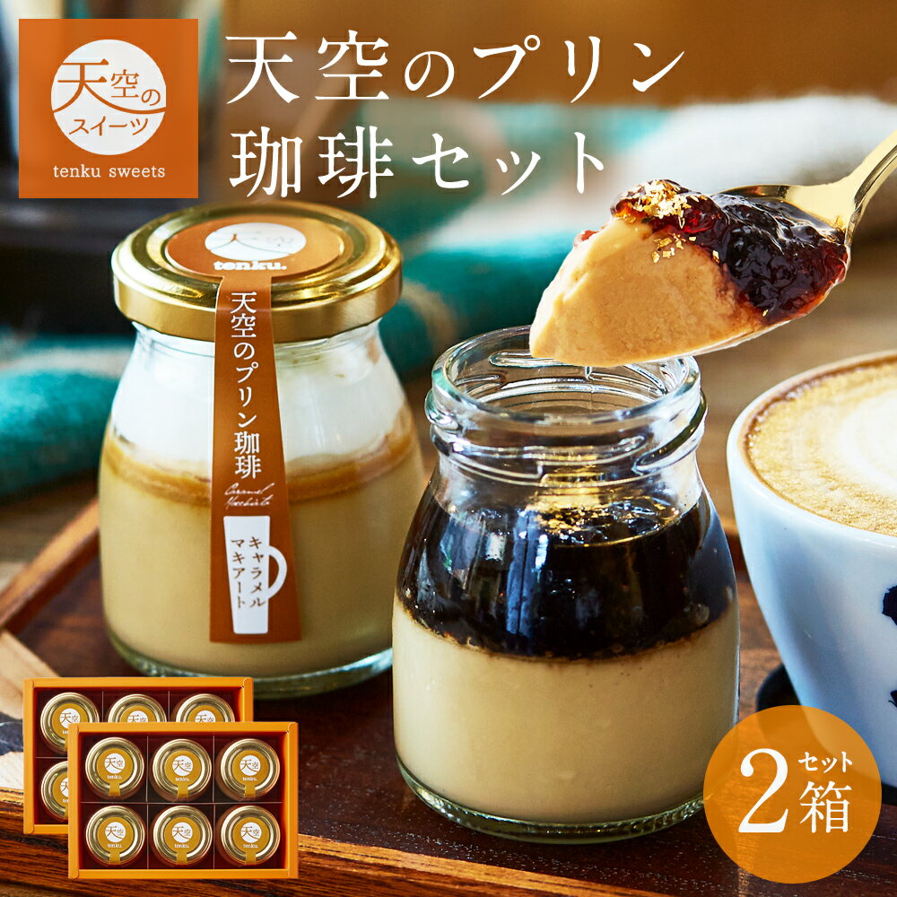 【 ハロウィン ギフト お菓子 スイーツ お彼岸 秋分 お月見 十五夜 】 【 ヒルナンデス 】 天空のプリン 珈琲 2箱 セット エスプレッソ キャラメルマキアート コーヒー 濃厚 最高級 プリン 誕生日 ギフト 瓶 詰め合わせのサムネイル