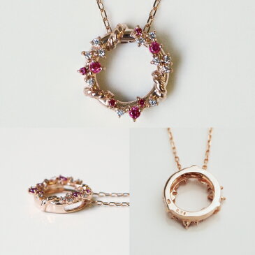 ルビー/ダイヤモンド0.05ct ネックレス