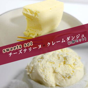 sweets set チーズテリーヌ＆クレームダンジュ(2個) チーズケーキ 送料無料 取り寄せ 誕生日 洋菓子 スイーツ お菓子 プレゼント 誕生日ケーキ 贈り物 おみやげ 記念日 記念 御礼 お祝い ハロウィン お中元 クリスマス お歳暮 おすすめ デザート おしゃれ 女子会 人気