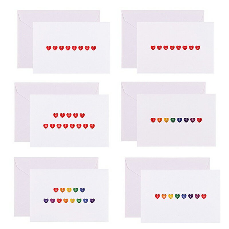 グリーティングカード メッセージカード おしゃれ ハートライン 寄せ書き 誕生日 バレンタイン お祝い 手紙 封筒付き 文房具 ウェディング 結婚 父の日 母の...