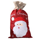 全2種 クリスマス キャンバス地 ギフトバッグ Lサイズ 58 33cm ラッピング 袋 サンタクロース 雪だるま