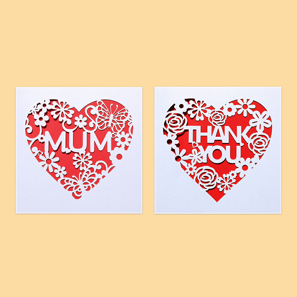 母の日ギフト メッセージカード 2種類 切り絵 封筒付き イラスト 母の日カード お母さん 寄せ書き 手紙 グリーティングカード かわいい シンプル おしゃれ ...