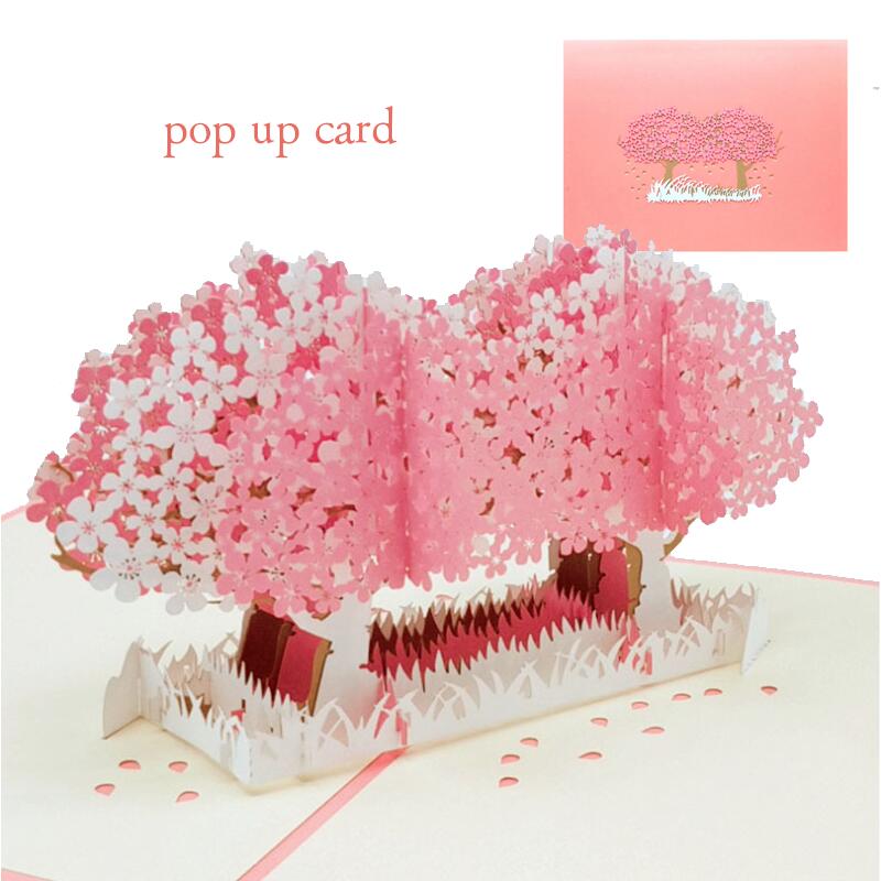 【メッセージカード】開いて楽しいポップアップ式！キレイな桜デザインのおすすめは？