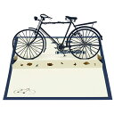 ポップアップ グリーティングカード 自転車 父の日 封筒付き 3D 立体 ポップアップカード 飛び出すカード メッセージカード ハンドメイド 多目的カード 切り...