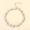 ブレスレット ハート 大粒 ダイヤモンドの恋 ジルコニア 7粒 ジュエリー アクセサリー ストーン ビシュー キラキラ レディース シンプル シルバー 華奢 上...