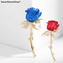 ブローチ 薔薇 バラ ローズ レディース メッキ アクセサリー 女性 フラワー ジュエリー ビシュー キラキラ かわいい おしゃれ ギフト プレゼント 贈り物 誕生日 記念日 ホワイトデー クリスマス 結婚記念日 彼女 妻 カップル 恋人 ご褒美 お祝い