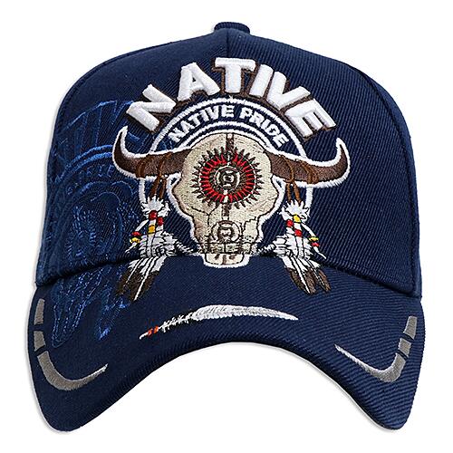 キャップ NATIVE PRIDE COW SKULL ソリッド ネイビー AC-CP-VM107-04 キャップ NATIVE PRIDE COW SKULL ソリッド ネイビー AC-CP-VM107-04