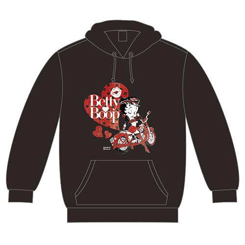 ベティー ブープ （Betty Boop） フーディー Biker Betty ブラック BB-KP-FD-003-BK 1