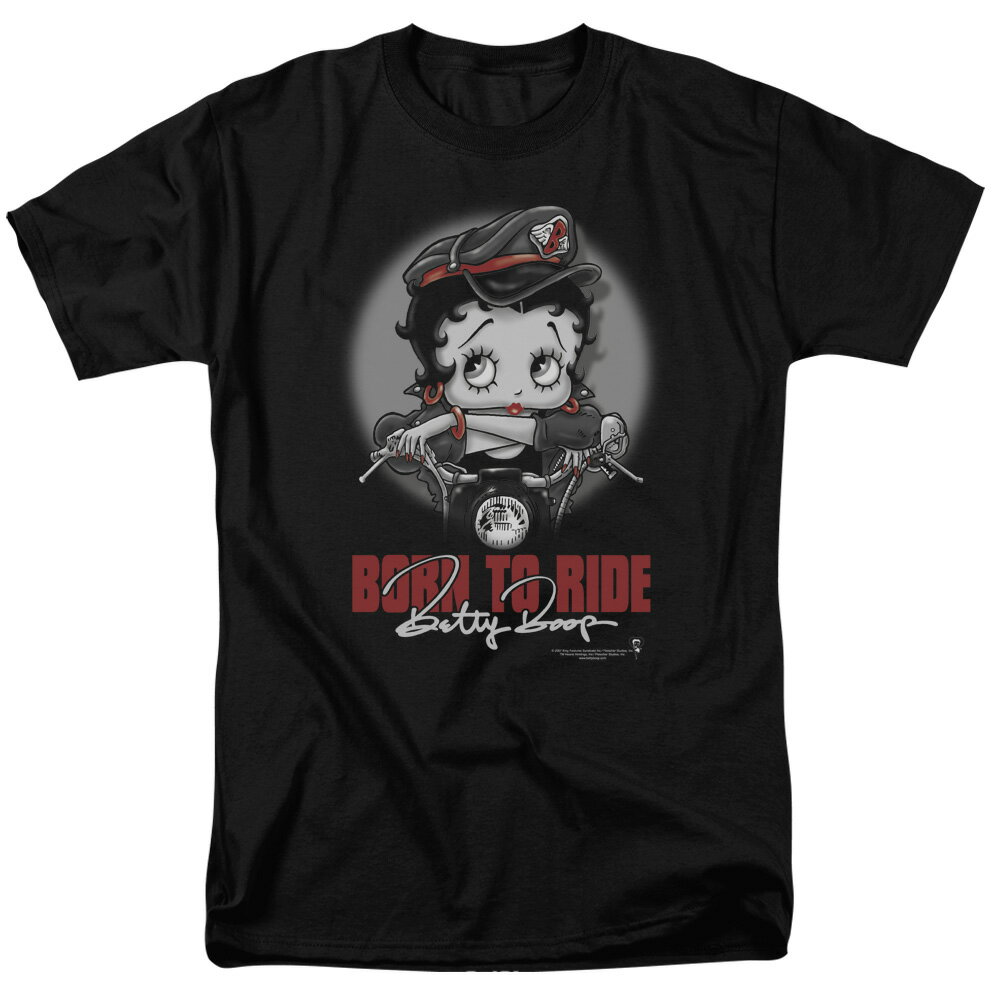 楽天Sweetwater american martベティー ブープ （Betty Boop） Tシャツ BORN TO RIDE ブラック アダルト サイズ BB-TV-AT-BB242
