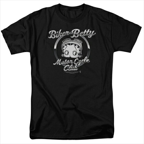ベティー ブープ（Betty Boop） Tシャツ CHROMED LOGO ブラック アダルト サイズ BBTV759AT