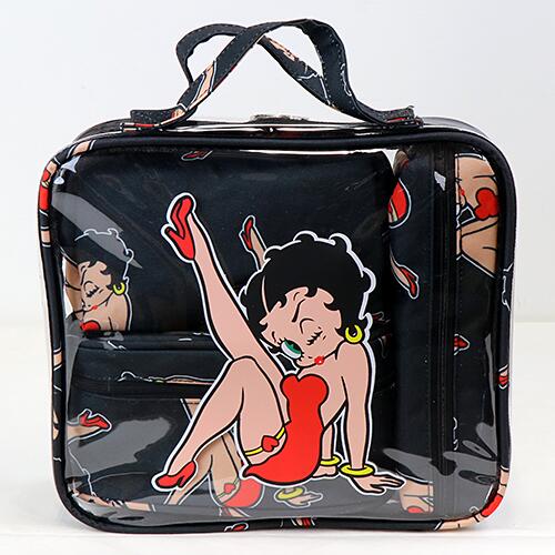 ベティー ブープ (Betty Boop) クリア コスメティック バッグ セット シッティング ウィズ リップス BB-DN-CB-BPT32412-4-7B ベティー ブープ (Betty Boop) クリア コスメティック バッグ セット シッティング ウィズ リップス BB-DN-CB-BPT32412-4-7B