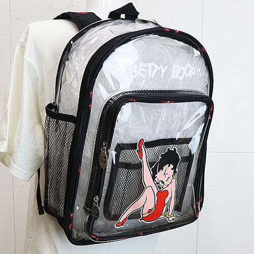 ベティー ブープ Betty Boop クリア バック パック シッティング ウィズ リップス BB-DN-BP-BPT91915-7B