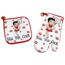 ベティー ブープ (Betty Boop) オーブン ミトン & ポット ホルダー セット Kiss the Cook BB-MSP-OP-5516