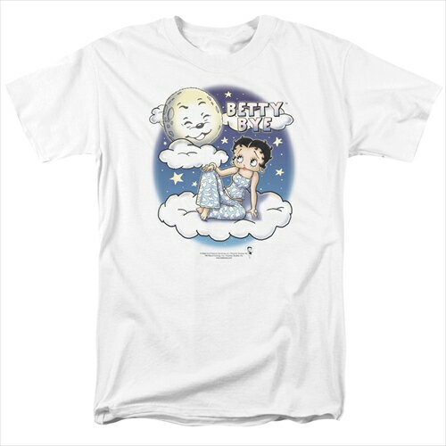 ベティー ブープ （Betty Boop） Tシャツ BETTY BYE ホワイト アダルト サイズ BB-TV-AT-BB250