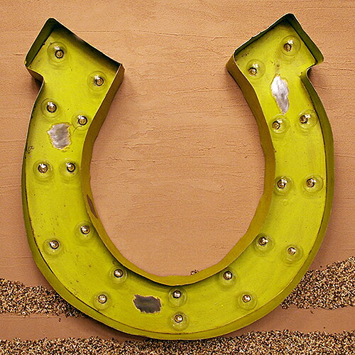 LED マーキー ライト Horse Shoe Green