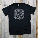 RT 66 （ルート 66） Tシャツ Pictures 66-LA-TS-PICS66-BK