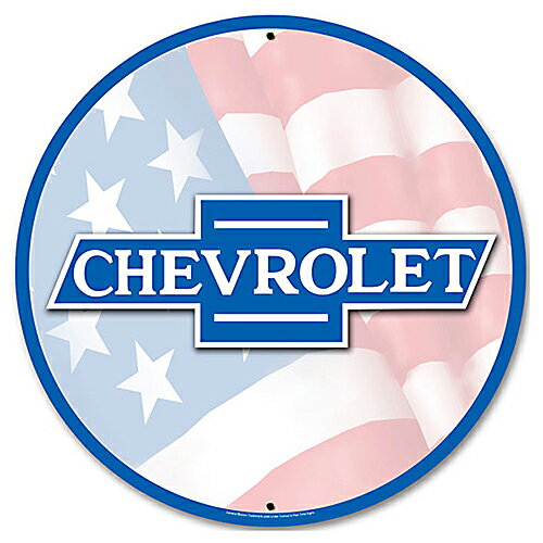 スティール サイン (スチール サイン) Chevy Flag Emblem GMC-027