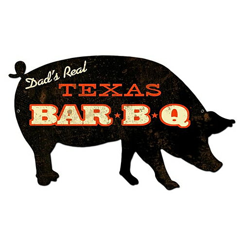楽天Sweetwater american martスティール サイン （スチール サイン） Texas BBQ Pig PS-230