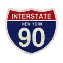 スティール サイン （スチール サイン） New York Interstate 90 PS-064