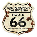 スティール サイン （スチール サイン） Santa Monica Route 66 RD-031