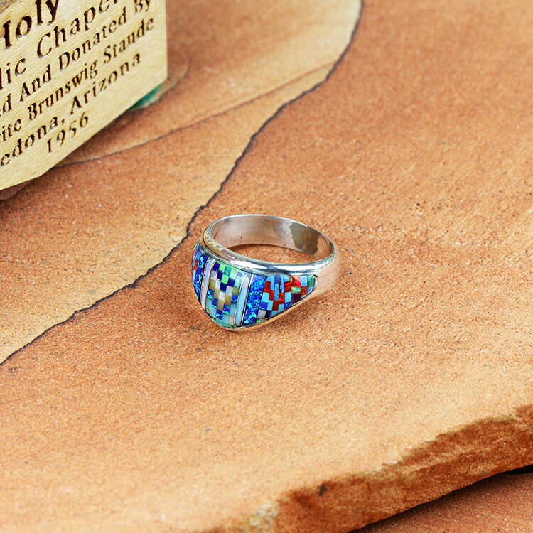 Sweetwater american martのholy Mosaic (ホリー・モザイク) オパール ジュエリー リング　HM-RN-58-60-180｜アングル2