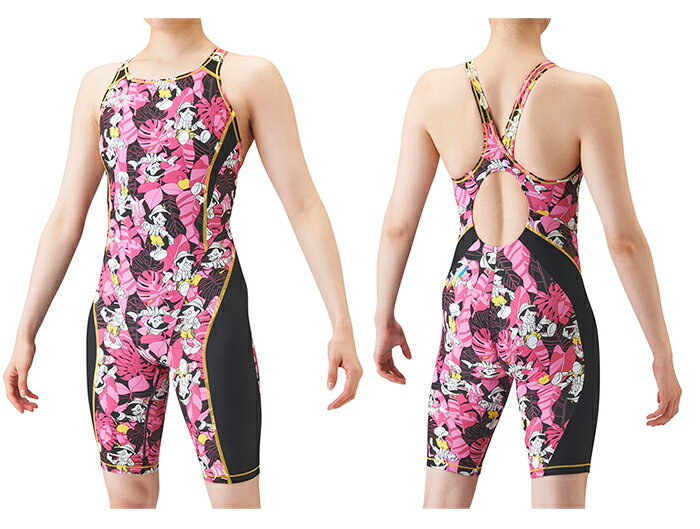 【送料込】M～XOサイズ！DIS-1306W arena アリーナ disney ディズニー ToughSuit タフスーツ ピノキオ レディース 女性用 ハーフパッツ ハーフスーツ タフスキン 練習用水着 練習水着 競泳水着 競泳用水着