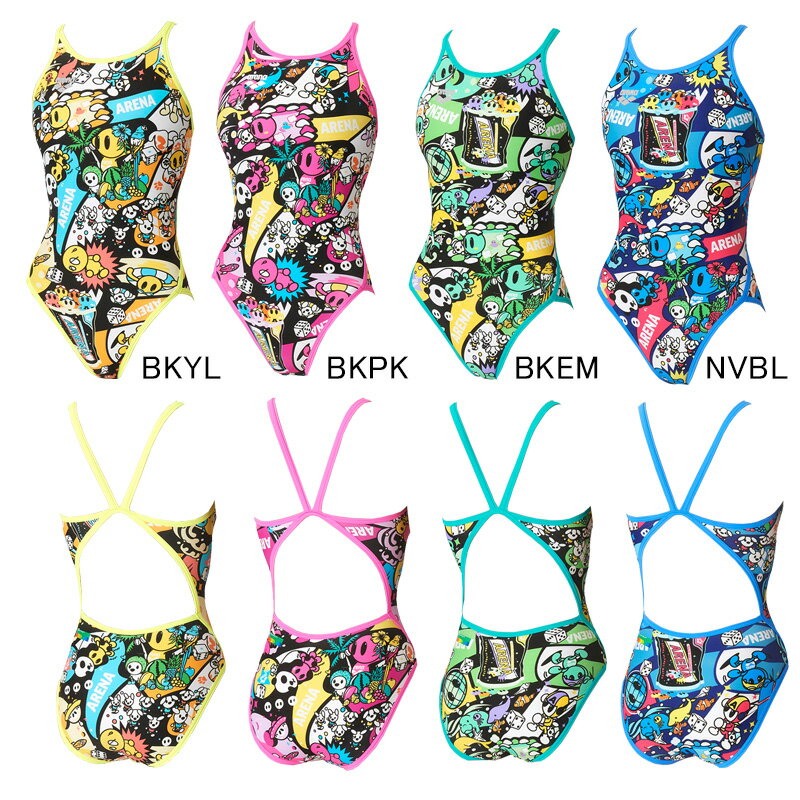 【14%OFF】アリーナ(ARENA) アリーナくん 女児用 練習用水着 タフスーツジュニアトレーニングワンピース(オープンバック) AS4FWM12G