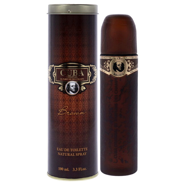 【正規品】【送料無料】 Cuba Brown by Cuba for Men - 3.3 oz EDT Spray