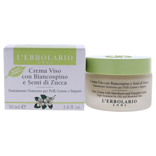 Face Cream - Hawthorn and Pumpkin Seeds by LErbolario for Unisex - 1.6 oz Cream Face Cream - Hawthorn and Pumpkin Seeds by LErbolario for Unisex - 1.6 oz Cream
