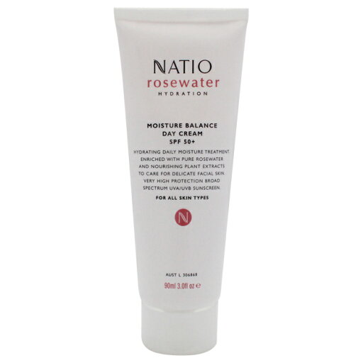 Rosewater Hydration Moisture Balance Day Cream SPF 50 Plus by Natio for Women - 3 oz Cream Rosewater Hydration Moisture Balance Day Cream SPF 50 Plus by Natio for Women - 3 oz Cream