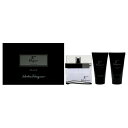 F Black by Salvatore Ferragamo for Men - 3 Pc Gift Set 3.4oz EDT Spray, 2.5oz Shampoo and Shower Gel, 2.5oz After Shave Balm