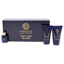 Dylan Blue by Versace for Men - 3 Pc Mini Gift Set 0.17oz EDT Splash, 0.8oz Perfumed Bath & Shower Gel, 0.8oz After Shave Balm