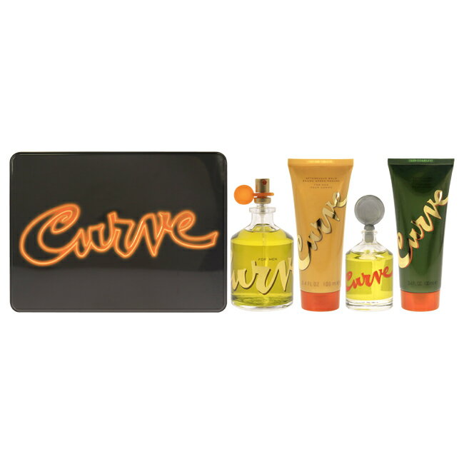 Curve by Liz Claiborne for Men - 4 Pc Gift Set 4.2oz EDC Spray, 0.25oz EDC Splas...